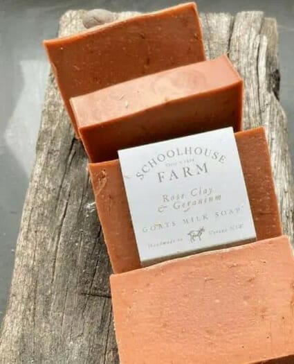 rose clay and geranium soap
